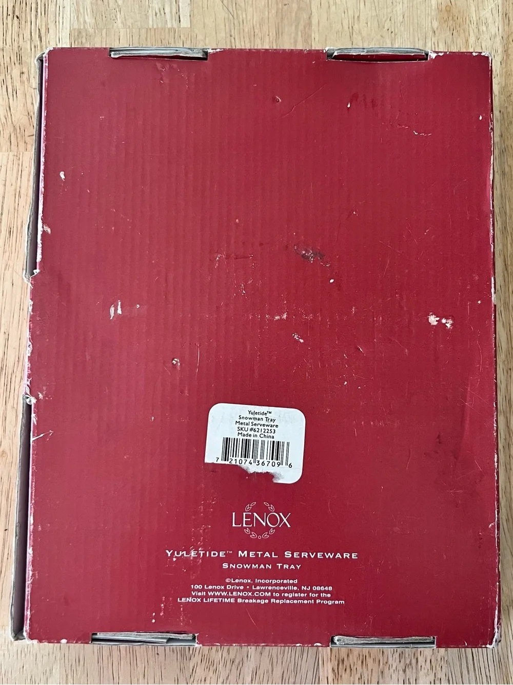 Lenox Yuletide Metal Snowman Tray